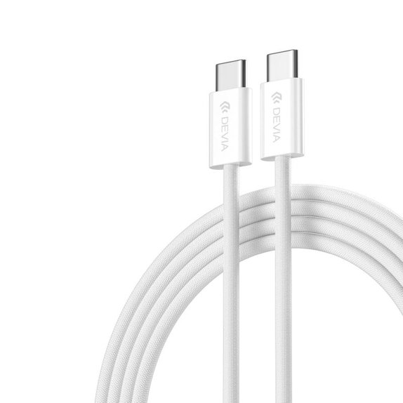 Câble USB-C / USB-C Smart, PD 60W, 1m, blanc, Devia