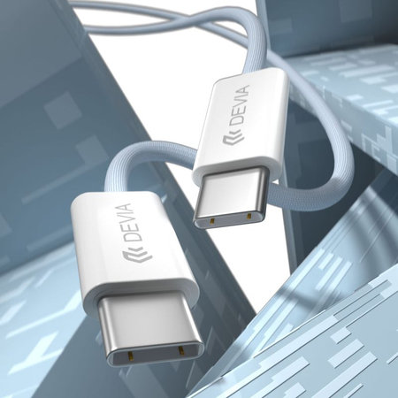 Câble USB-C / USB-C Smart, PD 60W, 1m, blanc, Devia