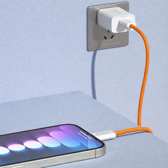 Câble USB-C / USB-C Smart, PD 60W, 1m, orange, Devia