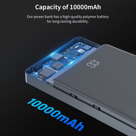 PowerBank MagSafe Extreme Speed Mini avec écran, PD 20W, 10000mAh, Space Grey, Devia