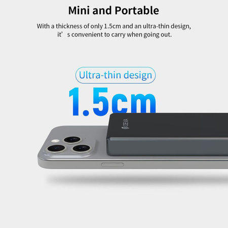 PowerBank MagSafe Extreme Speed Mini avec écran, PD 20W, 10000mAh, Space Grey, Devia