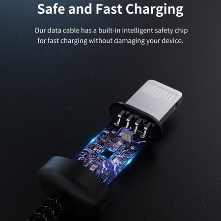 Câble Lightning / USB Gracious, 2,4A, 1m, noir, Devia