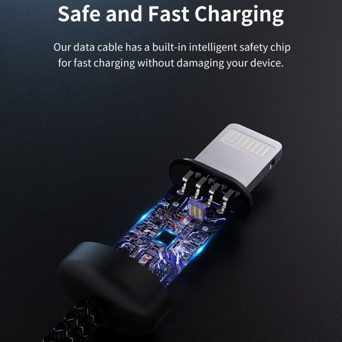 Câble Lightning / USB Gracious, 2,4A, 1m, noir, Devia