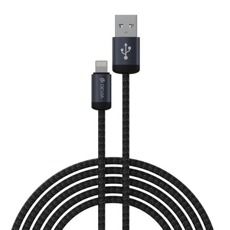 Câble Lightning / USB Gracious, 2,4A, 2m, noir, Devia