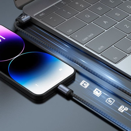 Câble Lightning / USB Gracious, 2,4A, 2m, noir, Devia