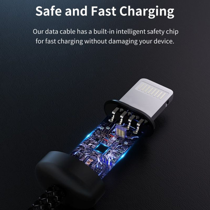 Câble Lightning / USB Gracious, 2,4A, 2m, noir, Devia