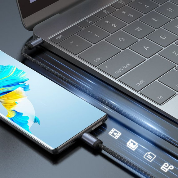 Câble USB-C / USB-C Gracious, PD 60W, 2m, noir, Devia
