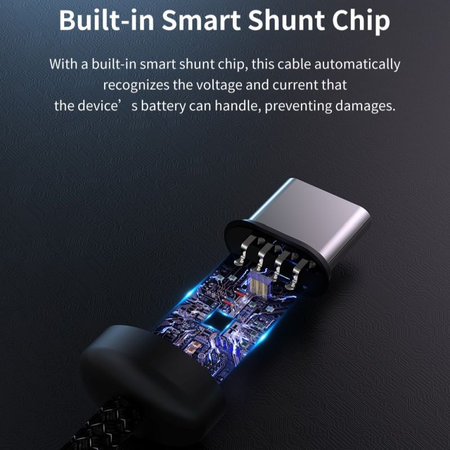 Câble USB-C / USB-C Gracious, PD 60W, 2m, noir, Devia