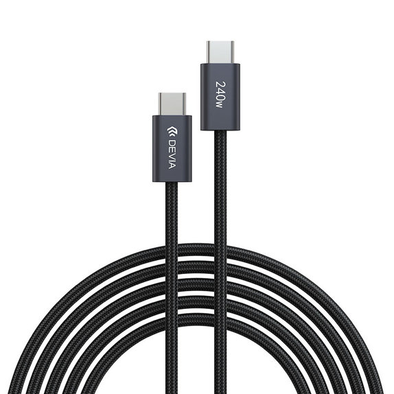 Câble USB-C / USB-C Extreme Speed, PD 240W, 2m, noir, Devia