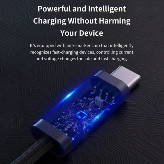 Câble USB-C / USB-C Extreme Speed, PD 240W, 2m, noir, Devia