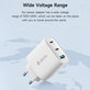 Adaptateur de charge Extreme Speed, 2x USB-C + USB-A, PD 65W, blanc, Devia