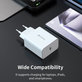 Adaptateur de charge Rocket USB-C, PD 45W, blanc, Devia