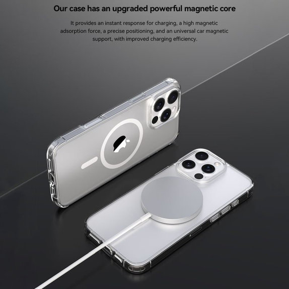 Coque Clear avec MagSafe pour iPhone 16, transparente, Devia