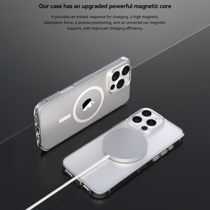 Coque Clear avec MagSafe pour iPhone 16 Plus, transparente, Devia