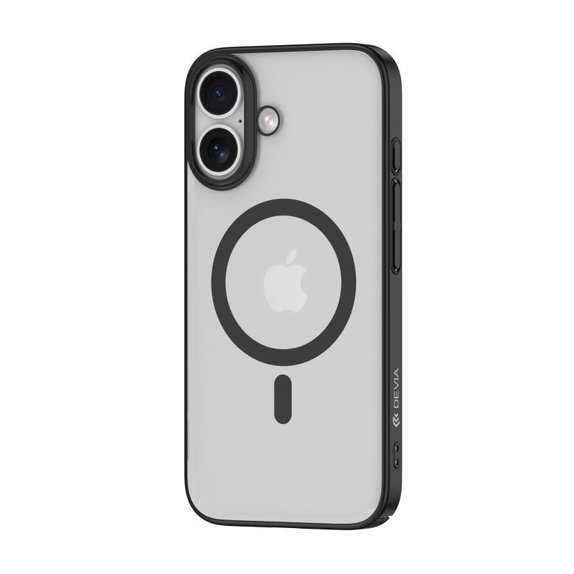 Coque Glimmer avec MagSafe pour iPhone 16, Noire, Devia