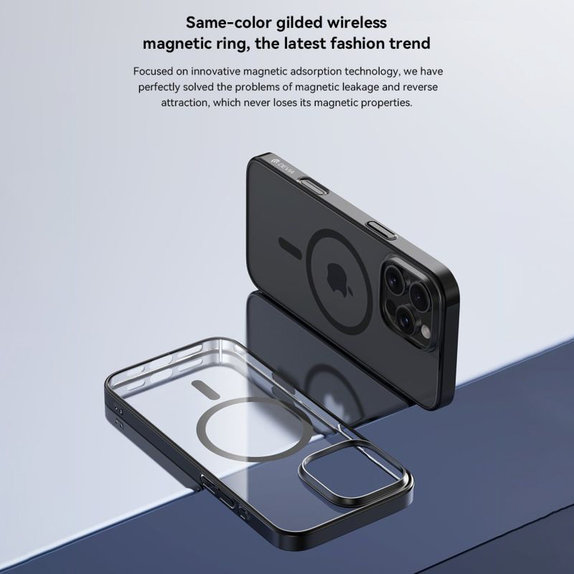 Coque Glimmer avec MagSafe pour iPhone 16, Noire, Devia