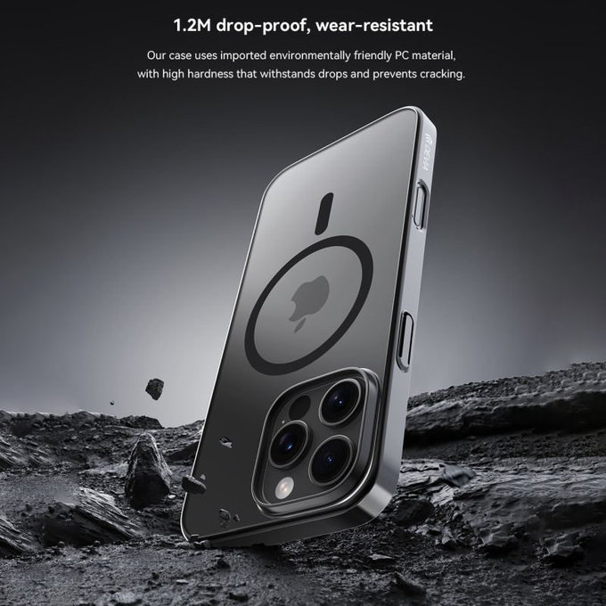 Coque Glimmer avec MagSafe pour iPhone 16 Pro Max, Noire, Devia