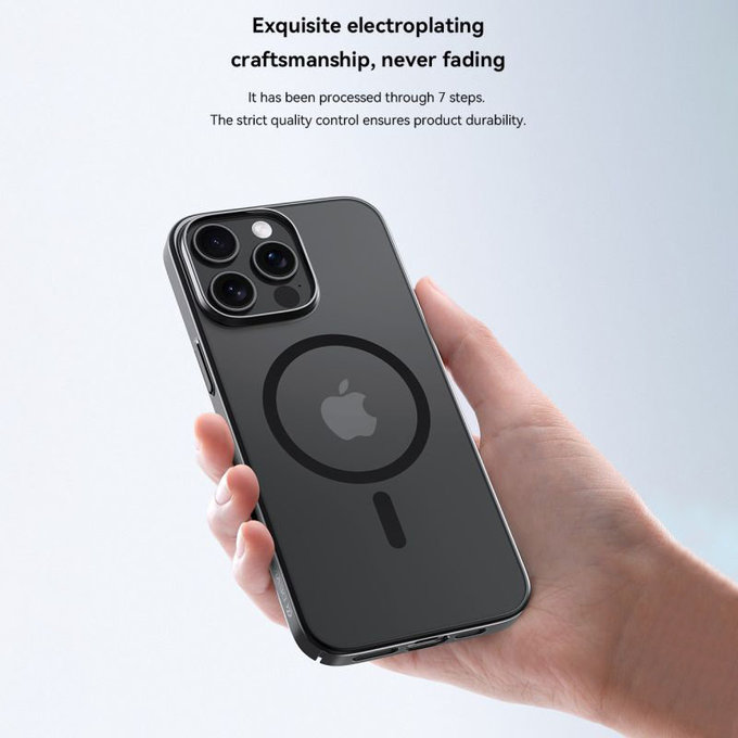Coque Glimmer avec MagSafe pour iPhone 16 Pro Max, Noire, Devia