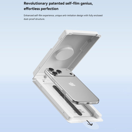 Verre trempé FullCover avec applicateur pour iPhone 17, Devia