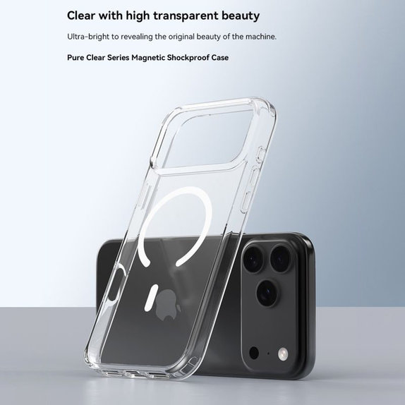 Coque Clear avec MagSafe pour iPhone 17 Pro Max, transparente, Devia