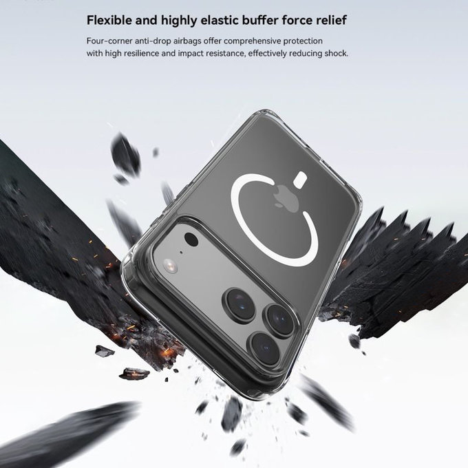 Coque Clear avec MagSafe pour iPhone 17 Pro Max, transparente, Devia