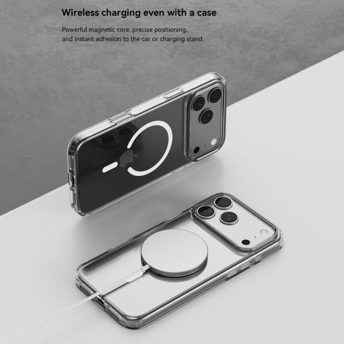 Coque Clear avec MagSafe pour iPhone 17 Pro Max, transparente, Devia