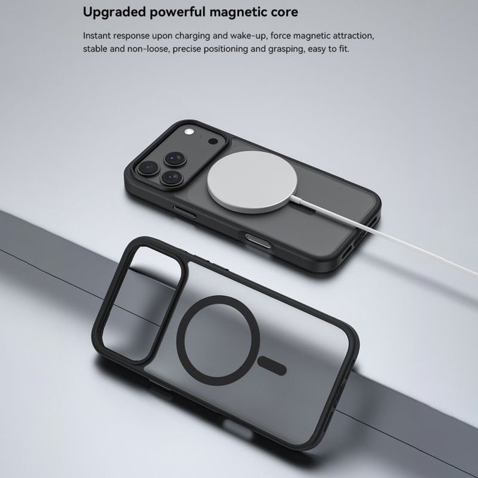 Coque Pino avec MagSafe pour iPhone 17, Noire, Devia