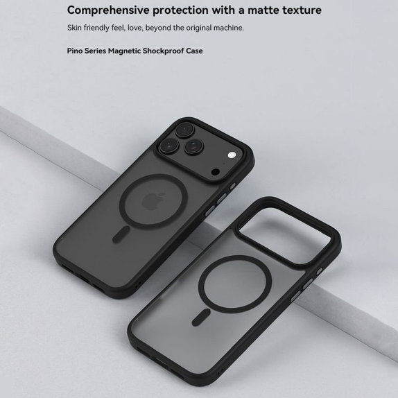 Coque Pino avec MagSafe pour iPhone 17 Pro, Noire, Devia