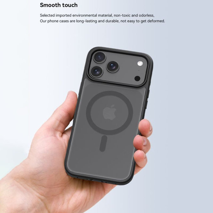 Coque Pino avec MagSafe pour iPhone 17 Pro, Noire, Devia