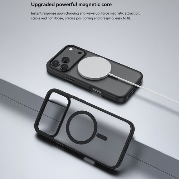 Coque Pino avec MagSafe pour iPhone 17 Pro, Noire, Devia