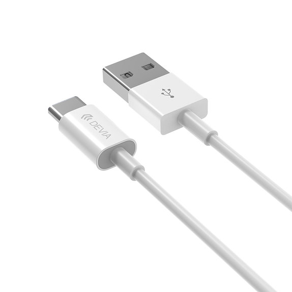 Câble USB / USB-C Smart, 2.1A, 1m, blanc, Devia