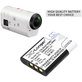 Batterie pour Sony HDR-AZ1, 640mAh, Li-Ion, 3.7V, NP-BY1, HQ