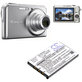 Batterie pour Casio Exilim Card Ex-S880, 650mAh, Li-Ion, 3.7V, NP-20, HQ