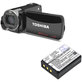 Batterie pour Toshiba Camileo X200, X400, 1600mAh, Li-Ion, 3.7V, PA3985, HQ