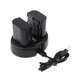 2 batteries avec chargeur pourCanon EOS 5D Mark II, EOS 7D, 2000mAh, Li-Ion, 7.4V, LP-E6, HQ