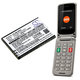 Batterie pour Saiet Lumina, Ready, Single, Brondi Amico Favoloso, Gigaset GI390, 590, 800mAh, Li-Ion, 3.7V, V30145-K1310-X470, HQ