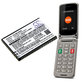 Batterie pour Saiet Lumina, Ready, Single, Brondi Amico Favoloso, Gigaset GI390, 590, 800mAh, Li-Ion, 3.7V, V30145-K1310-X470, HQ