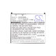 Batterie pour HP Compaq iPAQ rx3000, rx3115, rx3700, hx2110, hx2790, 1400mAh, Li-Ion, 3.7V, HSTNH-M03B-SS, HQ