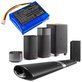 Batterie pour Philips Fidelio B5/12, Fidelio HTL9100, Fidelio HTL9300, 2500mAh, Li-Pol, 7.4V, 104050-2S, HQ
