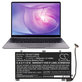 Batterie pour Huawei MateBook 13, 13 i7, 3600mAh, Li-Pol, 11.4V, HB4593J6ECW, HQ