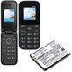 Batterie pour Alcatel OneTouch 1013, 1035D, 1046D, 400mAh, Li-Ion, 3.7V, TLi004FA, HQ