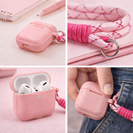 Étui en silicone pour AirPods Pro 2, Pastel Pink