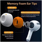 Embouts auriculaires en silicone de remplacement pour AirPods 1 Pro, 2 Pro, Memory Foam, lot (L, M, S), Blanc