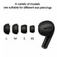 Embouts auriculaires en silicone de remplacement pour Apple AirPods Pro et Pro 2, lot (L, M, S, XS), Noir