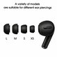 Embouts auriculaires en silicone de remplacement pour Apple AirPods Pro et Pro 2, lot (L, M, S, XS), Noir