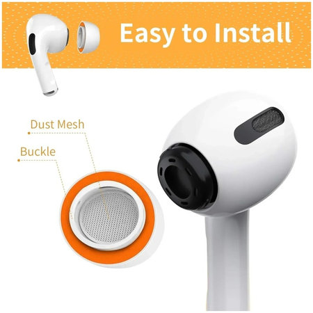 Embouts auriculaires en silicone de remplacement pour AirPods Pro 3, Memory Foam, M, Blanc