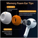 Embouts auriculaires en silicone de remplacement pour AirPods Pro 3, Memory Foam, M, Blanc