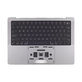 Cadre supérieur clavier pour MacBook Pro 14", A2442 (2021), A2779 (2023), avec clavier US et batterie, Space Gray, 661-21972, Genuine Apple
