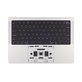 Cadre supérieur clavier pour MacBook Pro 14", A2442 (2021), A2779 (2023), avec clavier US et batterie, Silver, 661-21973, Genuine Apple
