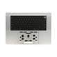 Cadre supérieur clavier pour MacBook Pro 16" A2780 (2023), avec clavier US et batterie, Silver, 661-32190, Genuine Apple